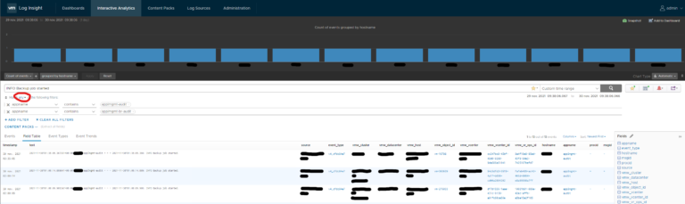 VAMI Backups logging with VRLI